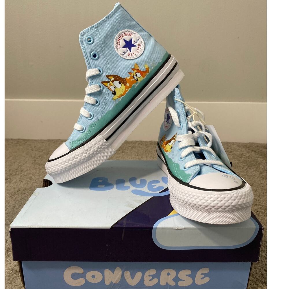 New Converse x Bluey Chuck Taylor High Tops Kids Size 2Y Limited Edition